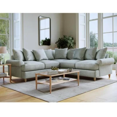 The Range The Dolly Large Corner Sofa - Aqua