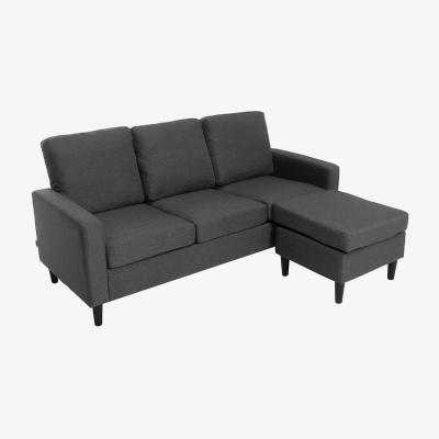 The Range Linen Reversible Corner Sofa - Dark Grey