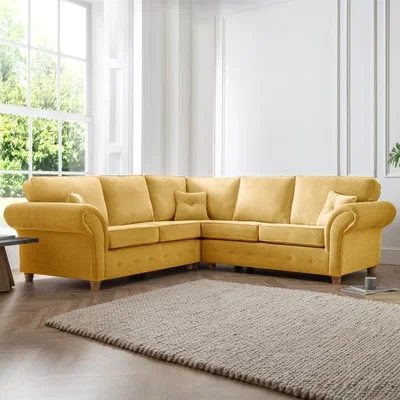 The Range The Amy Large Corner Sofa - Gold