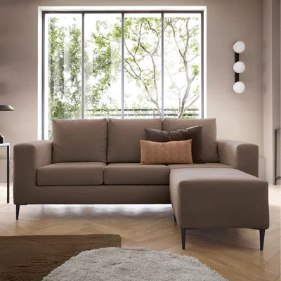 The Range Capri Reversible Corner Sofa - Tanned Brown