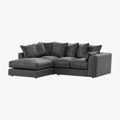 The Range DYLAN Plush Velvet Left Hand Corner Sofa