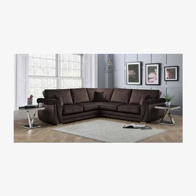 The Range Luxe Full Back Large Corner Sofa - Taupe