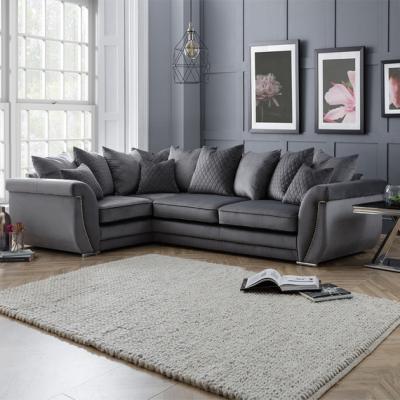 The Range The Leah Left Hand Corner Sofa Scatter Back - Grey