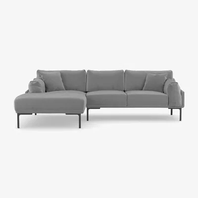 The Range Leo Corner Sofa - Steel Grey / Left-hand