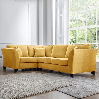 The Range The Anna Left Hand Corner Sofa - Gold