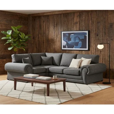 The Range Wilcot 1C2 Left Hand Corner Sofa (Lisbon Grey)