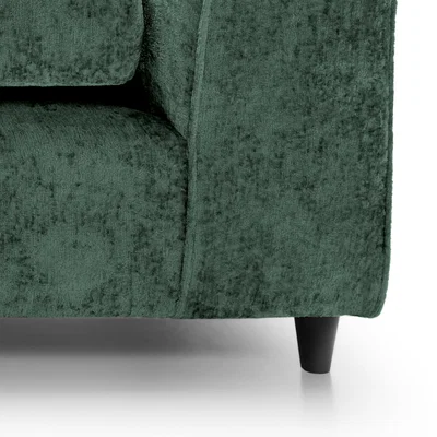 The Range Harriet Plus Crushed Chenille U-Shape Sofa - Rifle Green