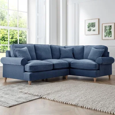 The Range The Amelia Right Hand Facing Corner Sofa - Navy