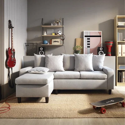 The Range Napoli Reversible Corner Sofa  - Light Grey