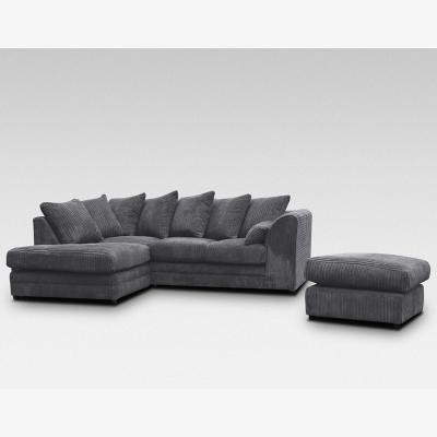 The Range Hannah Corner Sofa With Footstool - Grey / Left-hand