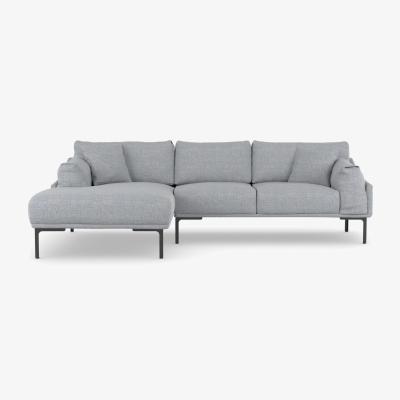 The Range Leo Corner Sofa - Melange Grey / Left-hand