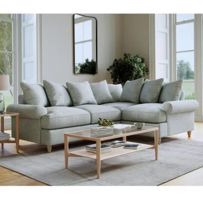 The Range The Dolly Left Hand Corner Sofa - Aqua