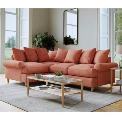 The Range The Dolly Right Hand Corner Sofa - Coral