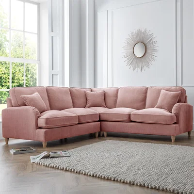 The Range The Eva Large Corner Sofa - Plum