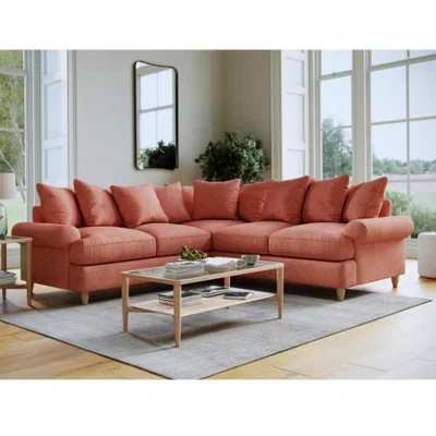 The Range The Dolly Large Corner Sofa - Coral