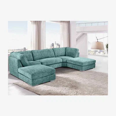 The Range Britany Large Corner U Shape Sofa  - Turquoise