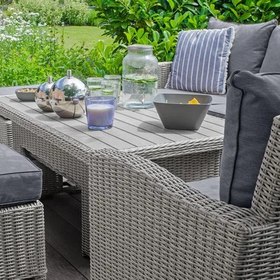 The Range Right Rising P.Wood Corner Set-Willow - White Wash