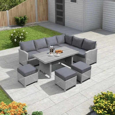 The Range Nova Clara Right Hand Corner Set - White Wash