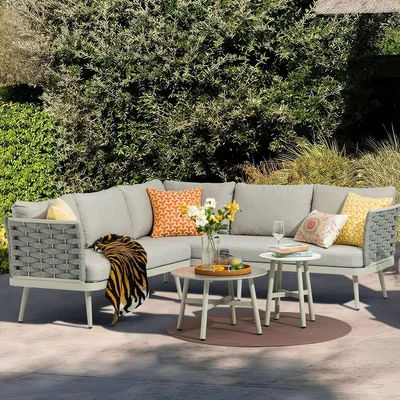 The Range Larissa 7 Seater Corner Set - Grey