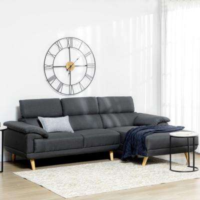 The Range Corner Sofas for Living Room L Shaped Sofa with Adjustable Headrest Grey - Dark Grey
