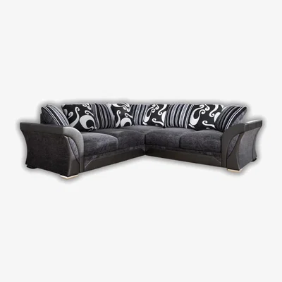 The Range Farrow Corner Grey Chennile fabric Sofa  - Grey