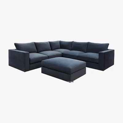 The Range Olivero Corner Sofa  - Steel Grey
