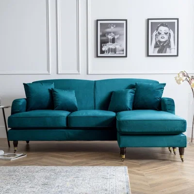 The Range Charlotte Right Hand Chaise - Peacock