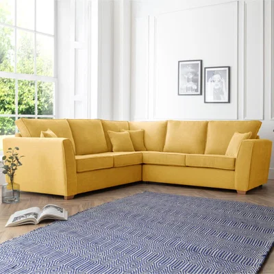 The Range The Grace Large Corner Sofa - Gold