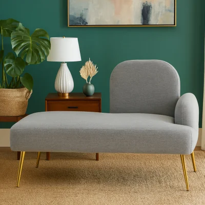The Range Heather Grey Right Hand Chaise Longue - Grey