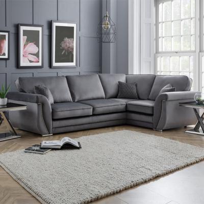 The Range The Leah Right Hand Corner Sofa Fitted Back - Grey