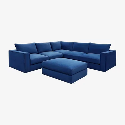 The Range Olivero Corner Sofa  - Midnight blue