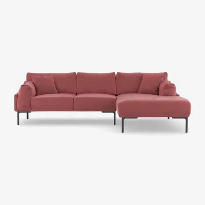 The Range Leo Corner Sofa - Dusty Pink / Right-hand