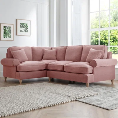 The Range The Amelia Left Hand Facing Corner Sofa - Plum