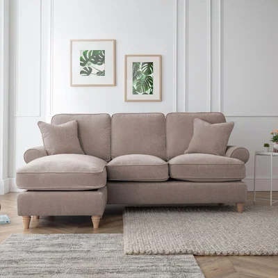 The Range The Eva Left Hand Chaise - Putty