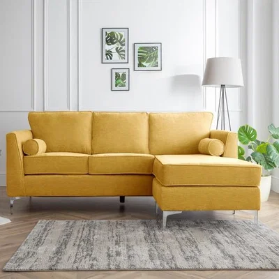 The Range The Macy Right Hand Chaise - Gold