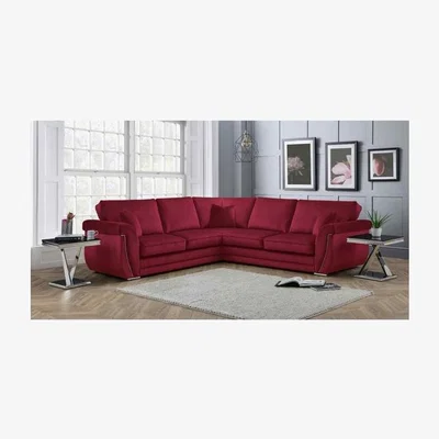 The Range Luca Full Back Large Corner Sofa  - Red