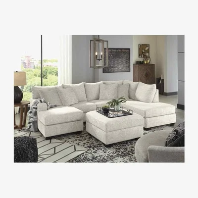 The Range Beboz Full Back Large Corner U Shape Sofa - Cream