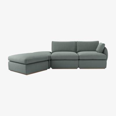 Sofa.com Ren RHF Modular Sofa in Hidden Cove Brushed Linen Cotton