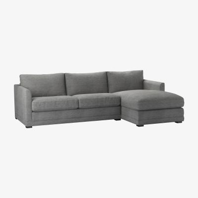 Sofa.com Aissa Medium RHF Chaise Storage Sofa in Gull Slubby Cotton - sofa.com