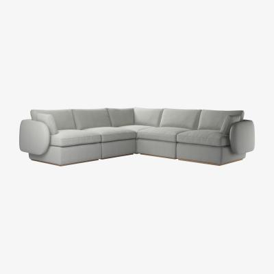 Sofa.com Ren Medium Corner Sofa in Wishing Well Organic Smart Cotton