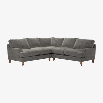 Sofa.com Isla Medium Corner Sofa in Liquorice Baylee Multi-Tone Viscose Linen
