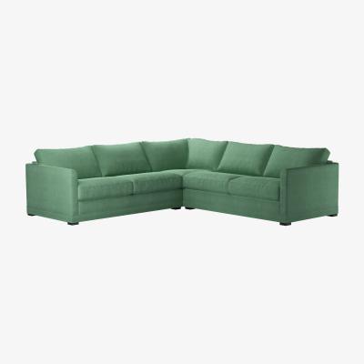 Sofa.com Aissa Medium Corner Sofa in Celadon Easy Cotton