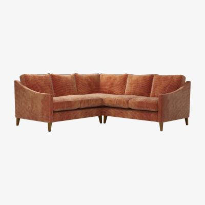 Sofa.com Iggy Small Corner Sofa in Pomegranate Bubble Velvet