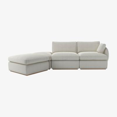 Sofa.com Ren RHF Modular Sofa in Clay House Herringbone Weave
