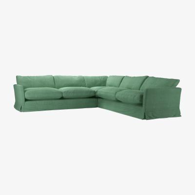 Sofa.com Otto Large Corner Sofa in Celadon Easy Cotton