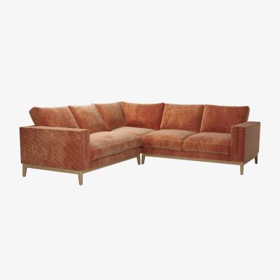 Sofa.com Costello  Medium Corner Sofa in Pomegranate Bubble Velvet