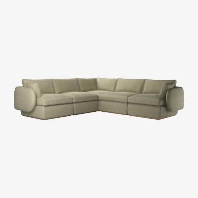 Sofa.com Ren Medium Corner Sofa in Palm Silky Jacquard Weave
