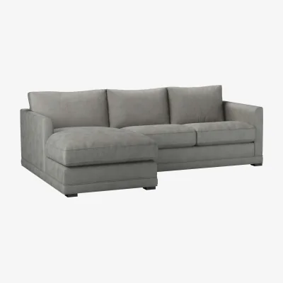 Sofa.com Aissa Small LHF Chaise Storage Sofa in Mushroom Heathland Weave - sofa.com