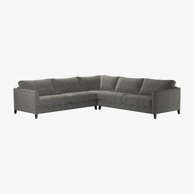 Sofa.com Izzy Large Corner Sofa in Liquorice Baylee Multi-Tone Viscose Linen