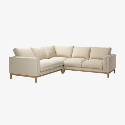 Sofa.com Perfectly Pristine Costello Medium Corner Sofa in Moon Smart Cotton - sofa.com